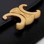 CARD HOLDER WITH FLAP TRIOMPHE IN SHINY CALFSKIN BLACK - Image 5